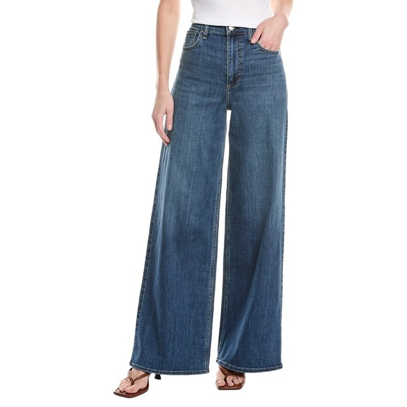 rag & bone Denim - Rag & Bone Serena High Rise Ultra Wide Leg Full Length Jeans Womens 28 $278
